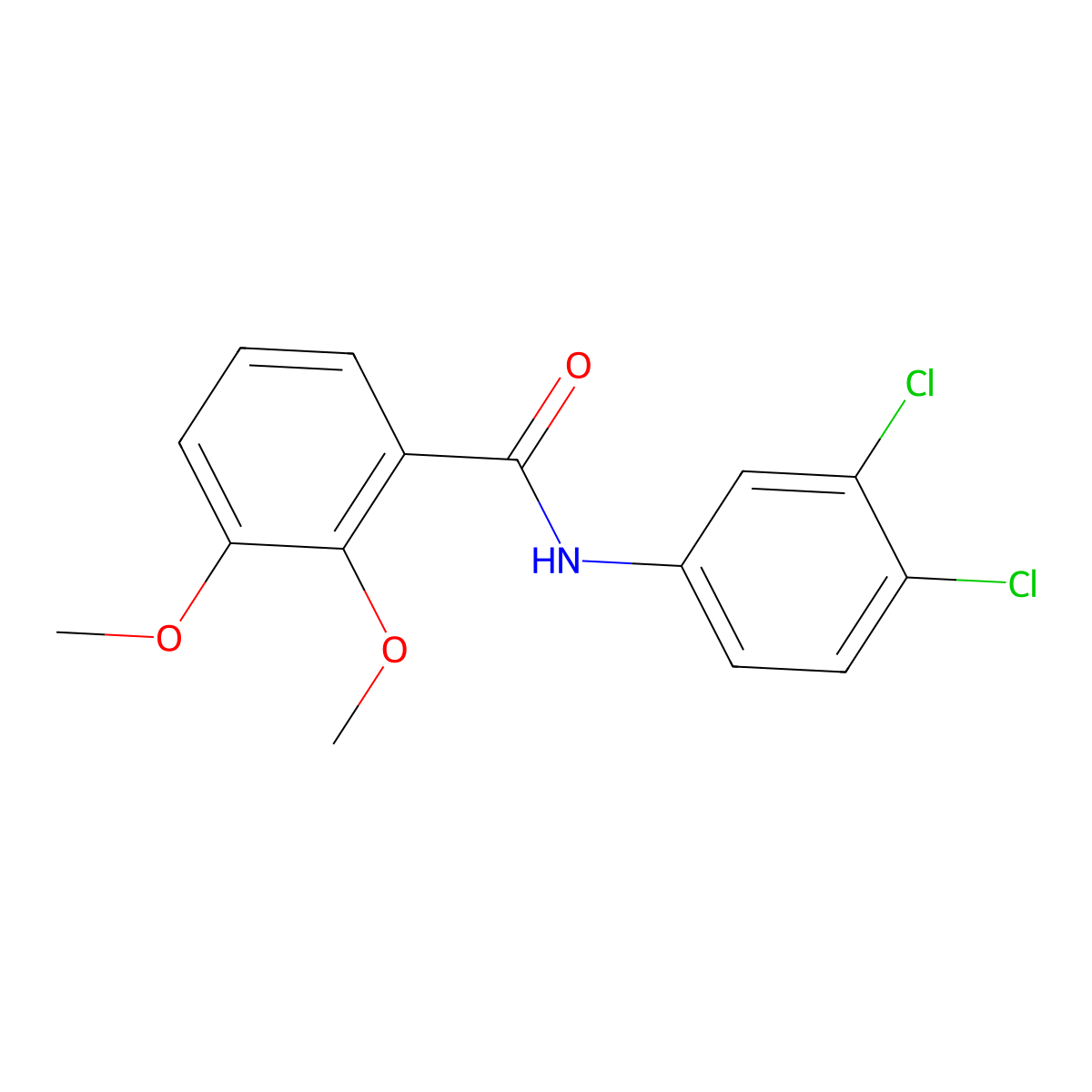 N-(3,4-dichlorophenyl)-2,3-dimethoxybenzamide molecular structure, CAS 695173-89-8