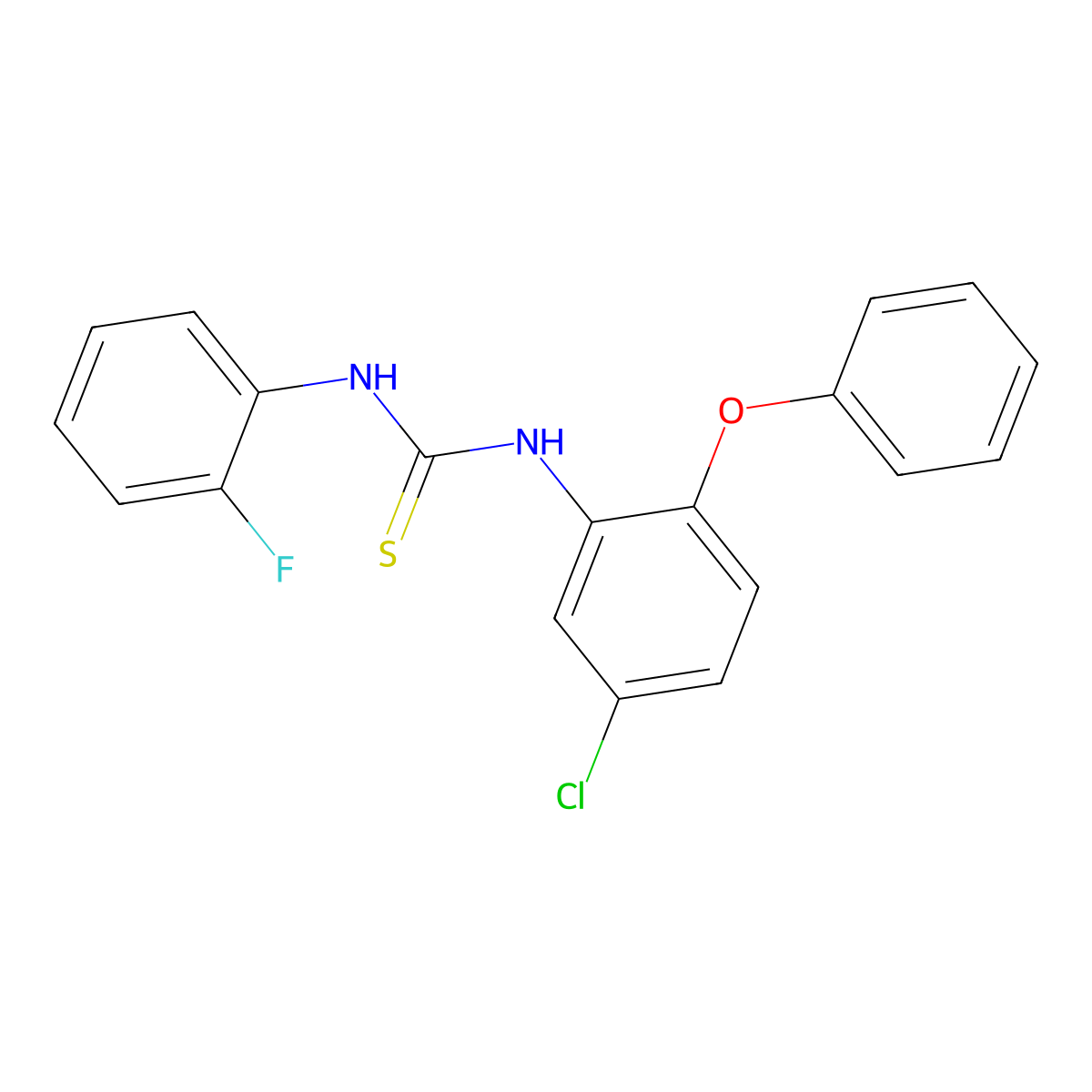 1-(5-Chloro-2-phenoxyphenyl)-3-(2-fluorophenyl)thiourea molecular structure, CAS 695173-93-4