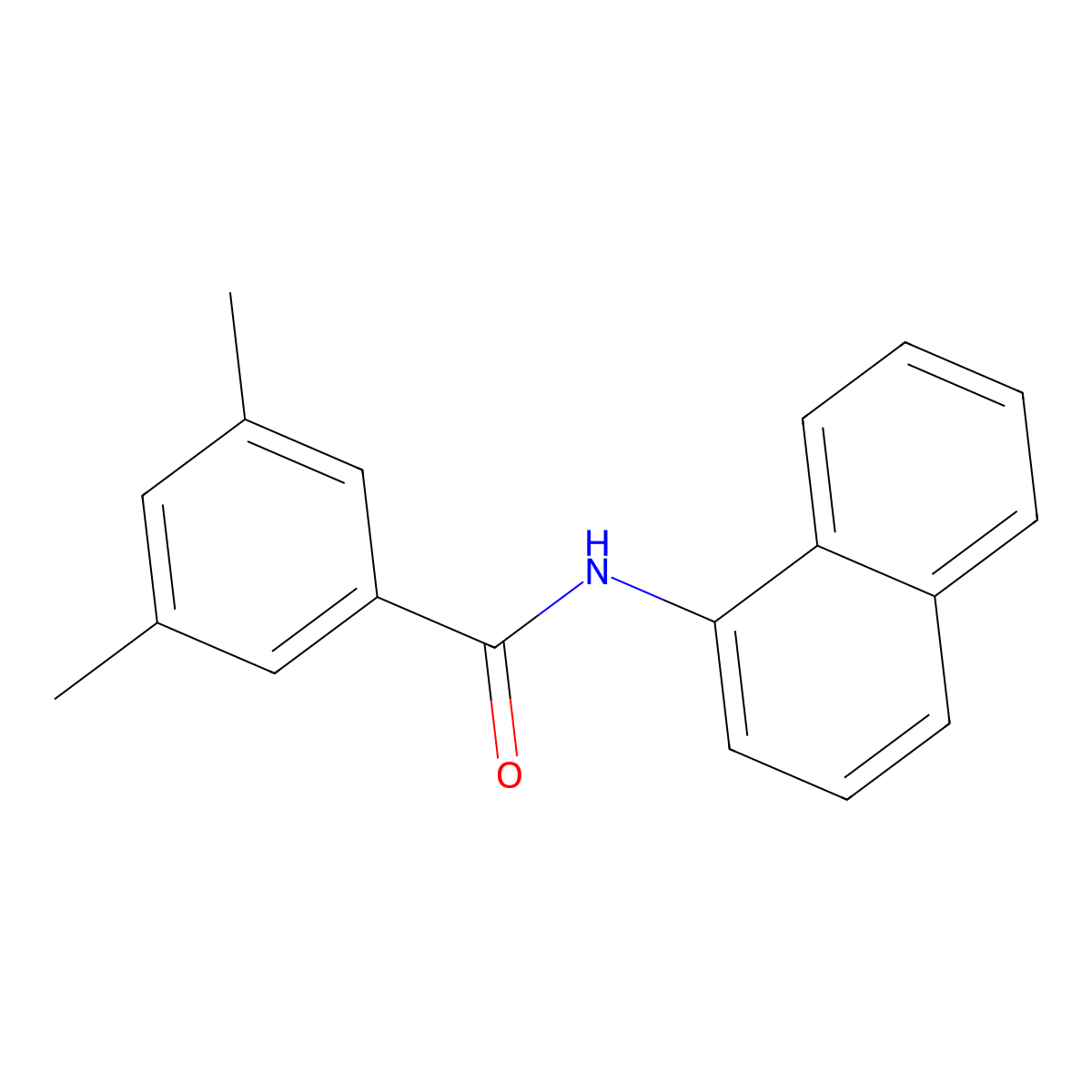3,5-dimethyl-N-naphthalen-1-ylbenzamide molecular structure, CAS 695173-95-6