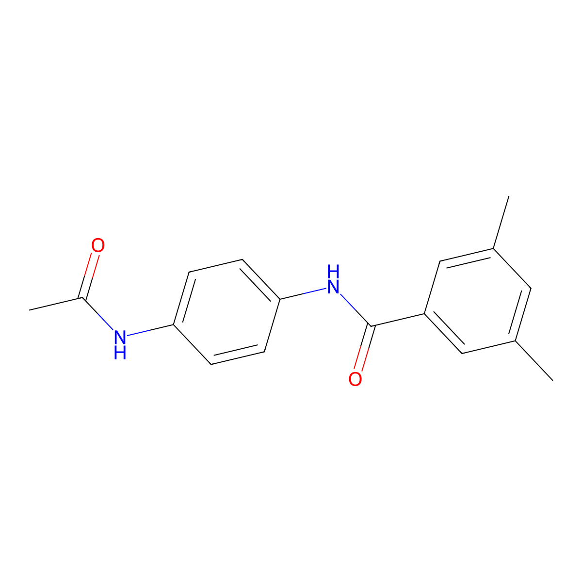 N-(4-acetamidophenyl)-3,5-dimethylbenzamide molecular structure, CAS 695174-08-4