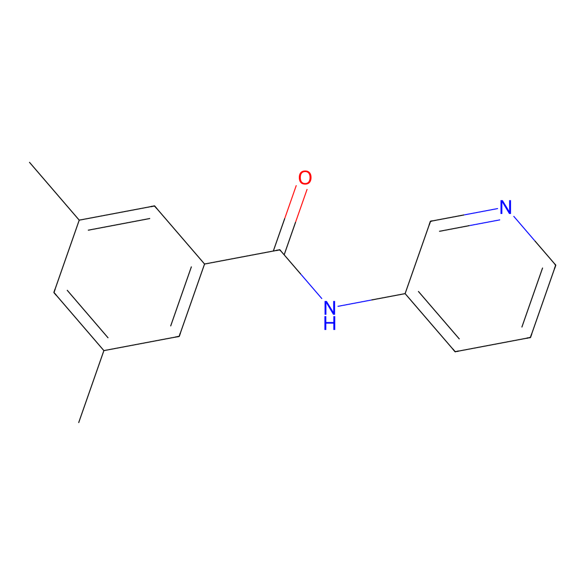 3,5-dimethyl-N-(3-pyridinyl)benzamide molecular structure, CAS 695174-24-4