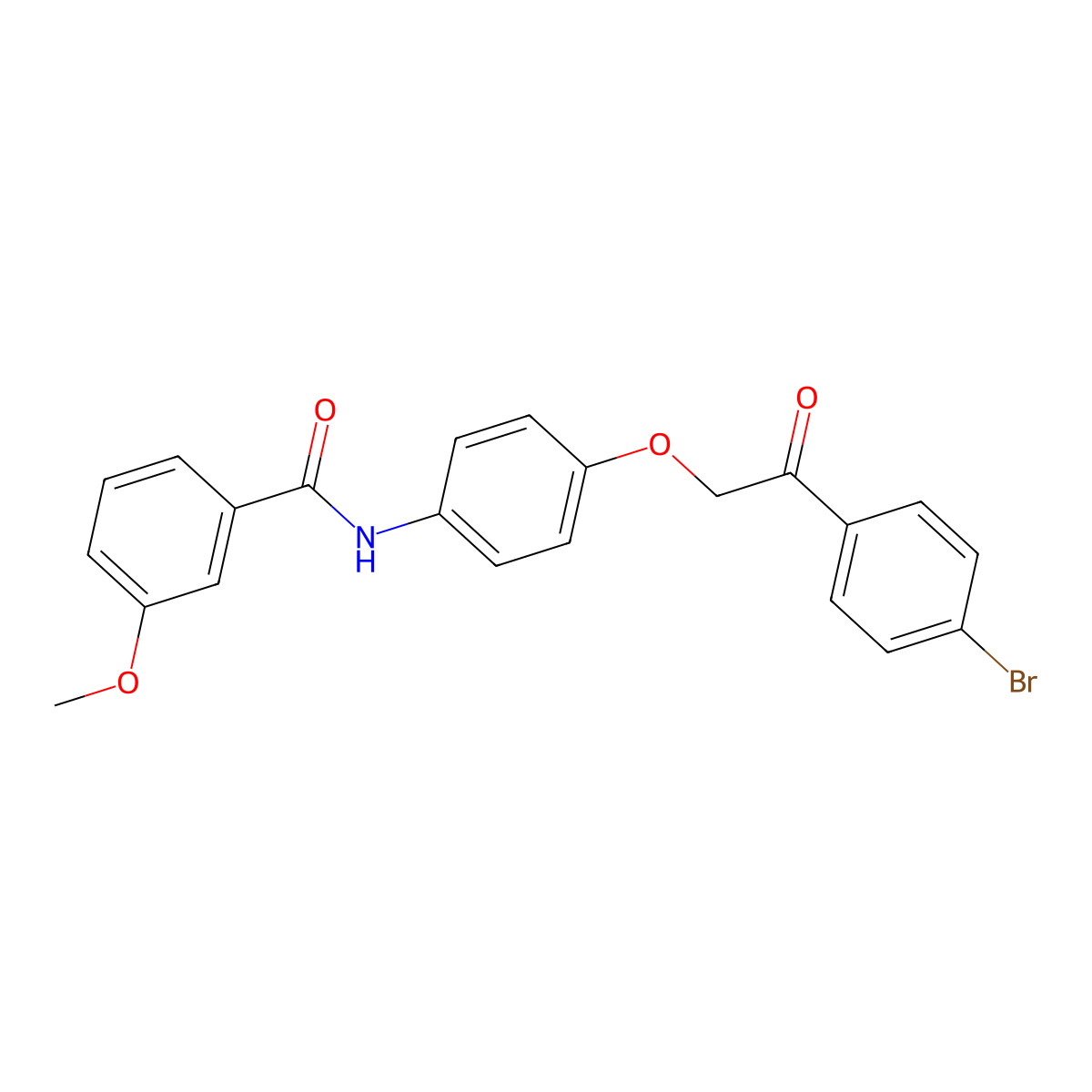 N-[4-[2-(4-bromophenyl)-2-oxoethoxy]phenyl]-3-methoxybenzamide molecular structure, CAS 695174-36-8