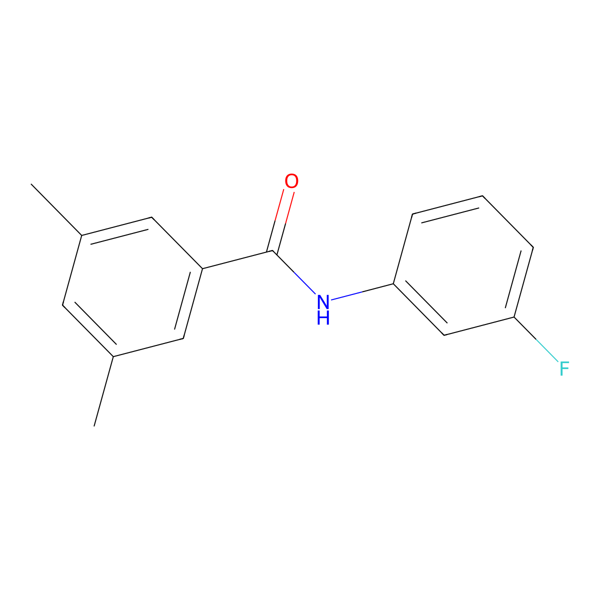 N-(3-fluorophenyl)-3,5-dimethylbenzamide molecular structure, CAS 695174-38-0