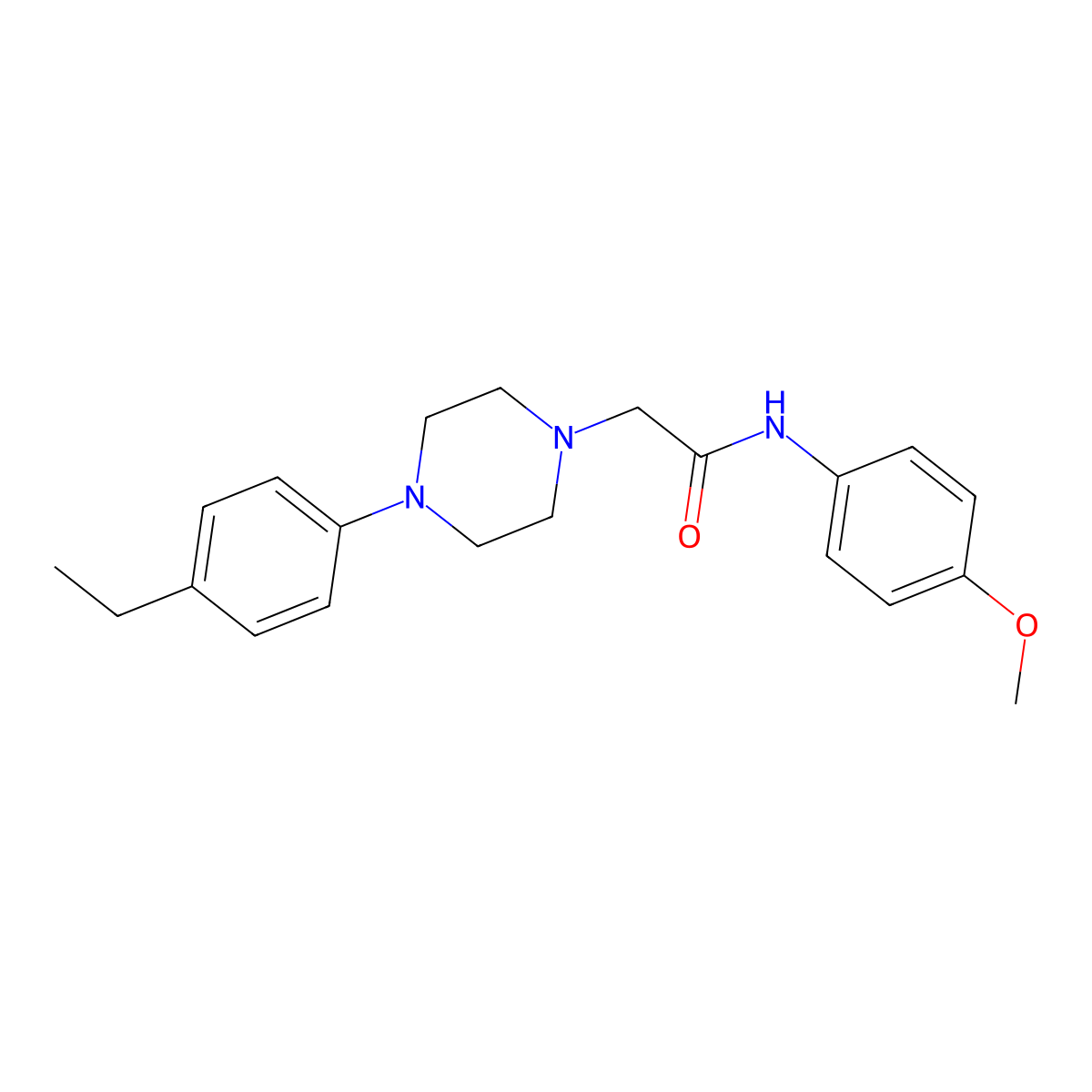 2-[4-(4-ethylphenyl)piperazin-1-yl]-N-(4-methoxyphenyl)acetamide molecular structure, CAS 695174-46-0