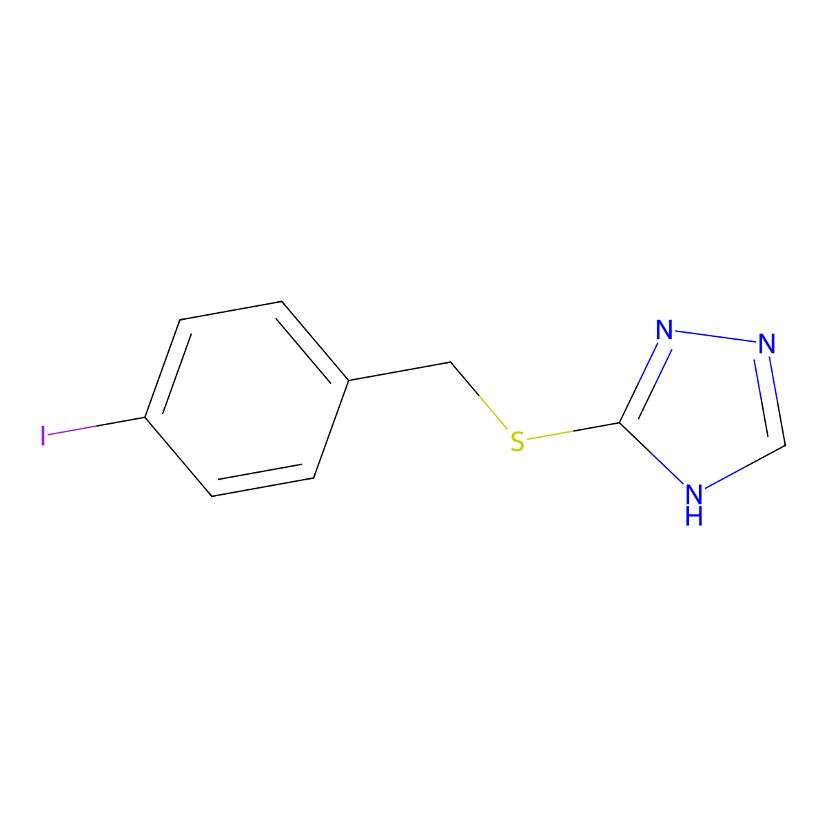 3-[(4-iodobenzyl)thio]-4H-1,2,4-triazole molecular structure, CAS 695174-47-1
