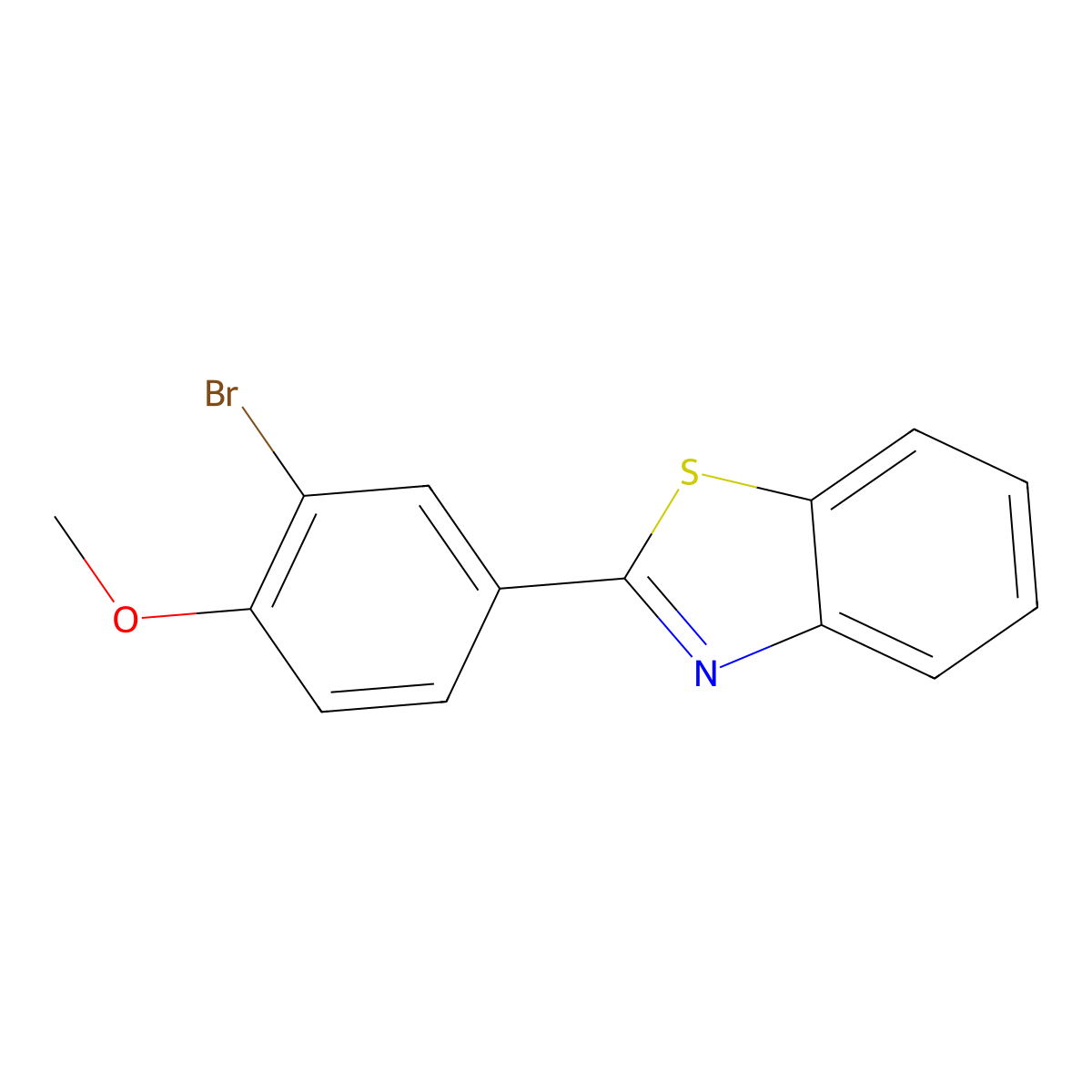 2-(3-Bromo-4-methoxyphenyl)-1,3-benzothiazole molecular structure, CAS 695174-48-2