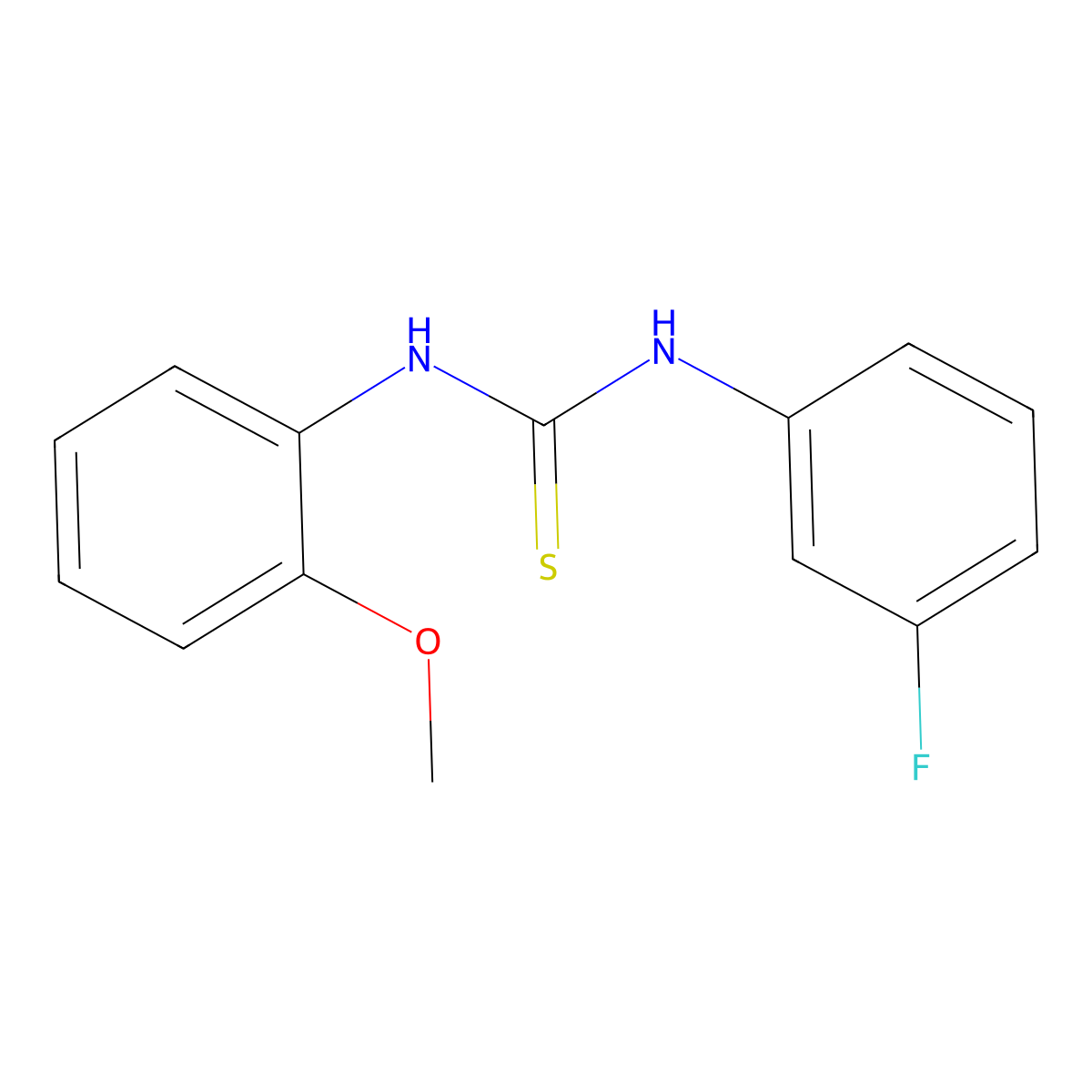 1-(3-Fluorophenyl)-3-(2-methoxyphenyl)thiourea molecular structure, CAS 695174-50-6