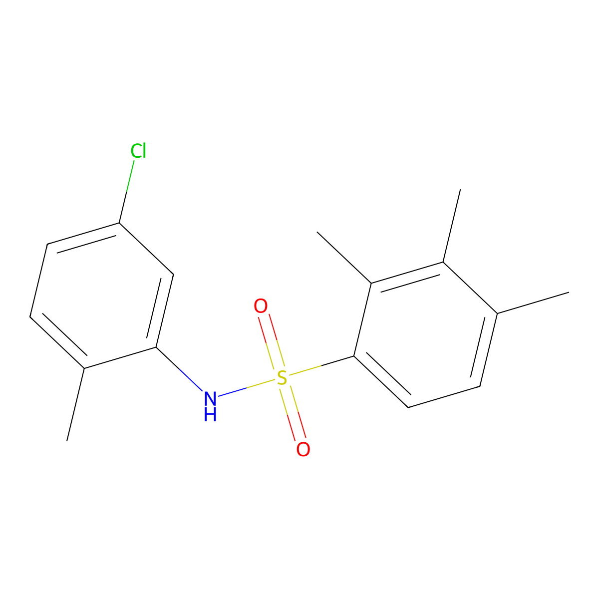 N-(5-chloro-2-methylphenyl)-2,3,4-trimethylbenzenesulfonamide molecular structure, CAS 695174-53-9