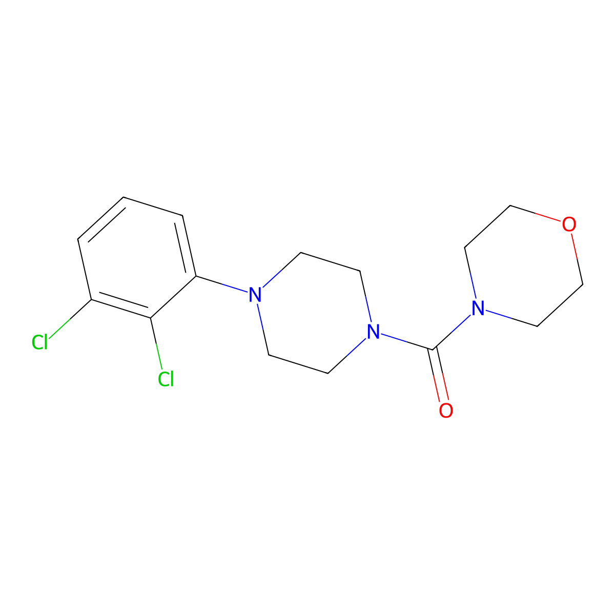 [4-(2,3-Dichlorophenyl)piperazin-1-yl](morpholin-4-yl)methanone molecular structure, CAS 695174-68-6