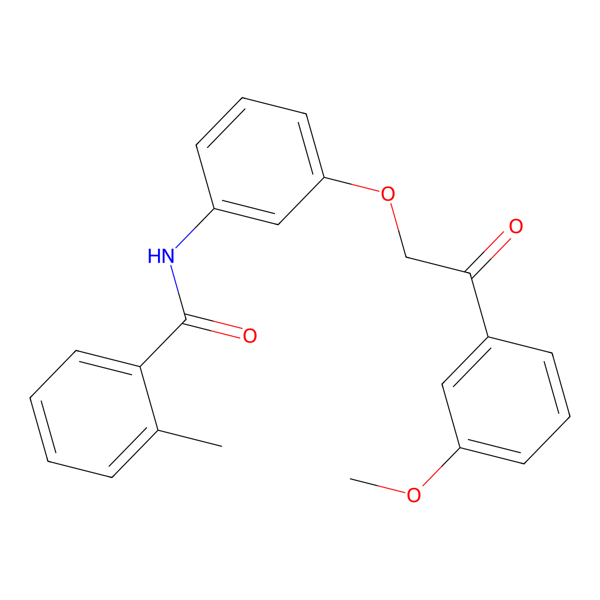N-[3-[2-(3-methoxyphenyl)-2-oxoethoxy]phenyl]-2-methylbenzamide molecular structure, CAS 695174-70-0