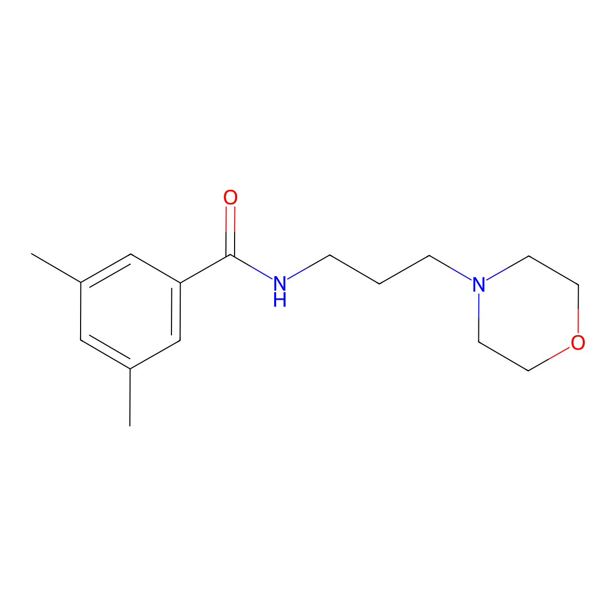 3,5-dimethyl-N-(3-morpholin-4-ylpropyl)benzamide molecular structure, CAS 695174-89-1