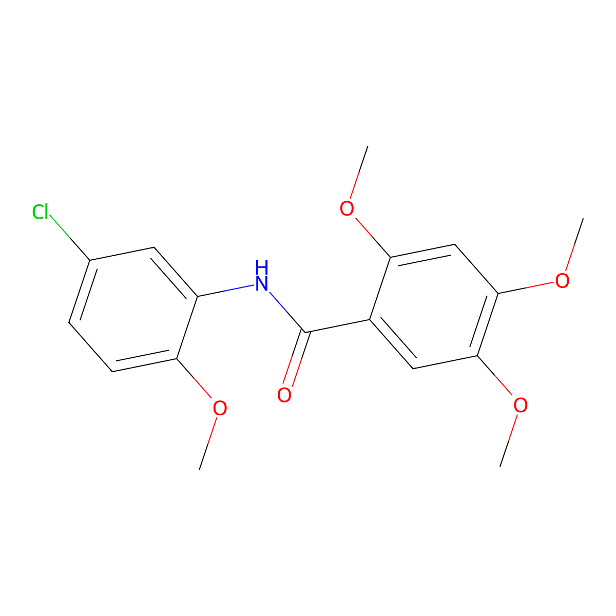 N-(5-chloro-2-methoxyphenyl)-2,4,5-trimethoxybenzamide molecular structure, CAS 695174-92-6