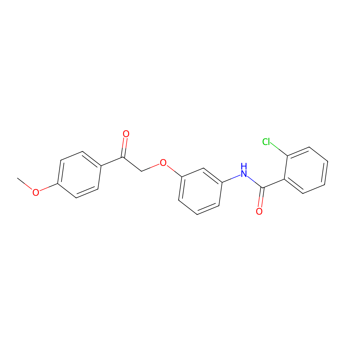 2-chloro-N-[3-[2-(4-methoxyphenyl)-2-oxoethoxy]phenyl]benzamide molecular structure, CAS 695175-40-7