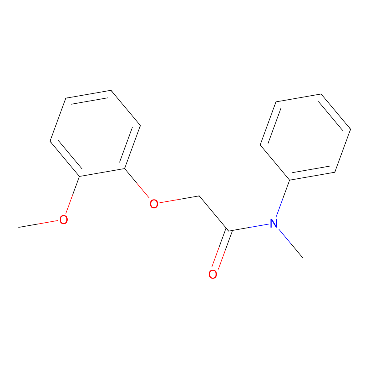 2-(2-methoxyphenoxy)-N-methyl-N-phenylacetamide molecular structure, CAS 695175-65-6