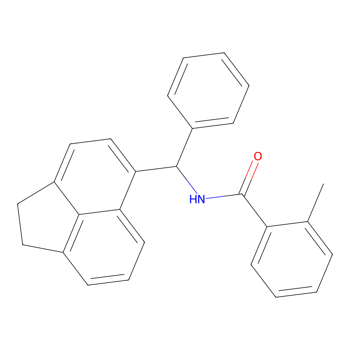 N-[1,2-dihydroacenaphthylen-5-yl(phenyl)methyl]-2-methylbenzamide molecular structure, CAS 695175-73-6