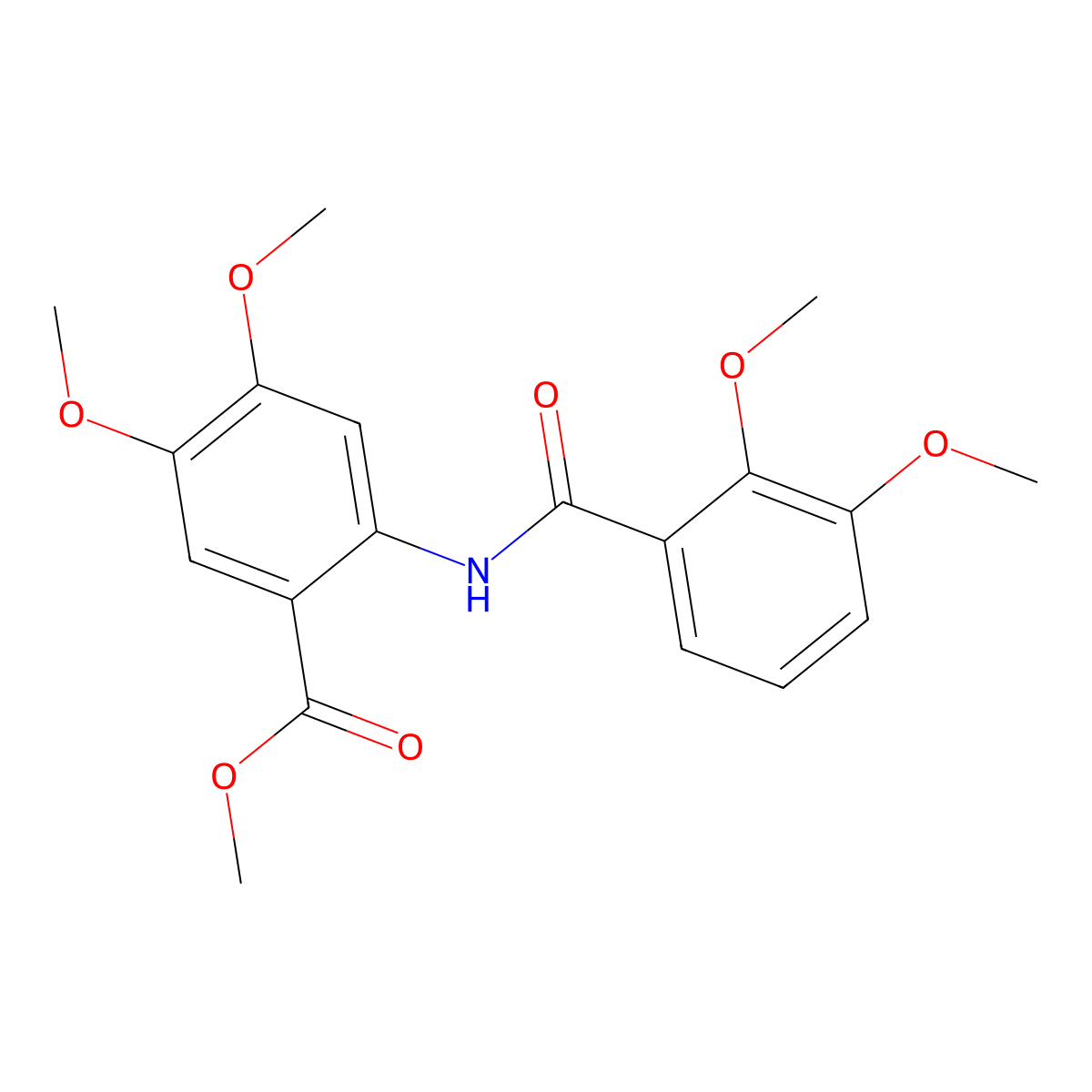 Methyl 2-[(2,3-dimethoxybenzoyl)amino]-4,5-dimethoxybenzoate molecular structure, CAS 695175-88-3