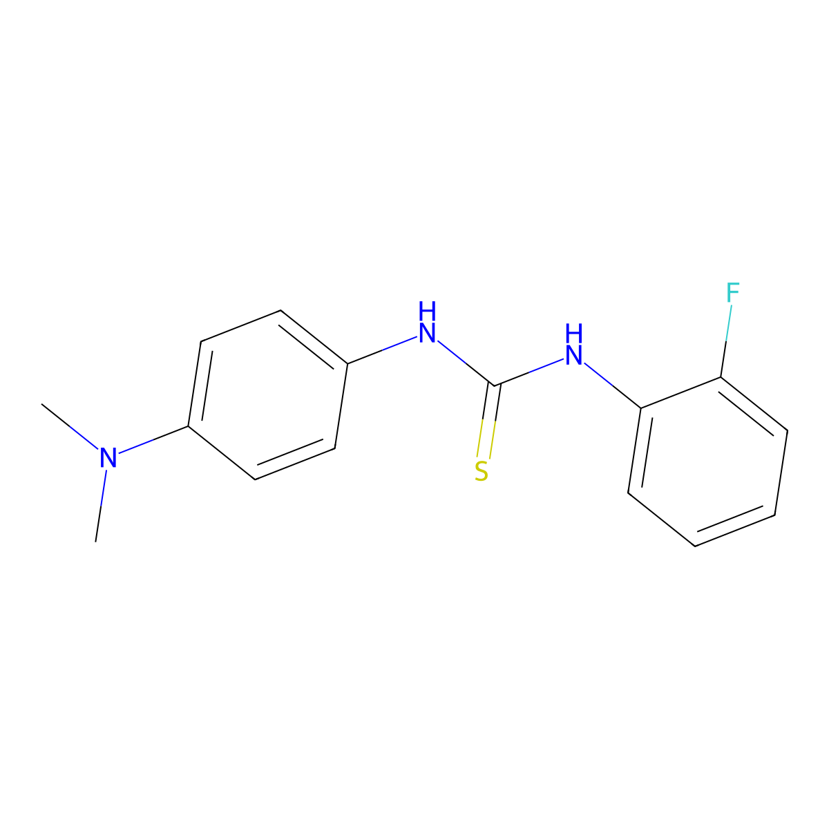1-[4-(Dimethylamino)phenyl]-3-(2-fluorophenyl)thiourea molecular structure, CAS 695175-98-5