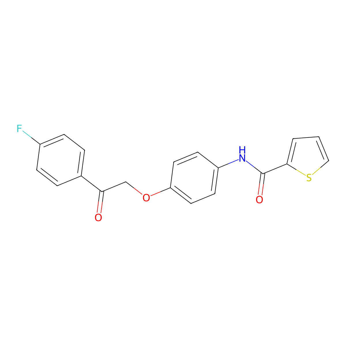 N-[4-[2-(4-fluorophenyl)-2-oxoethoxy]phenyl]thiophene-2-carboxamide molecular structure, CAS 695176-04-6