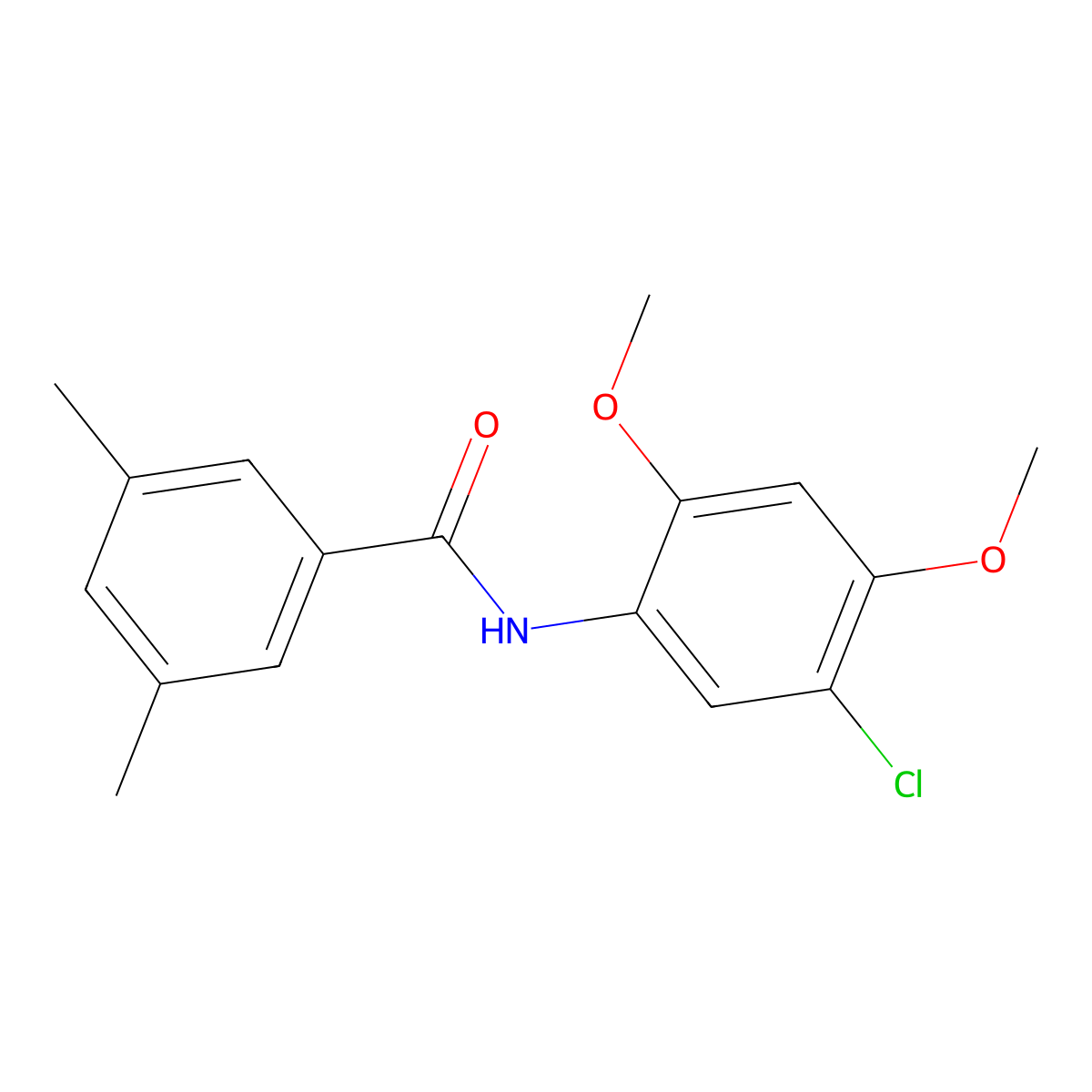 N-(5-chloro-2,4-dimethoxyphenyl)-3,5-dimethylbenzamide molecular structure, CAS 695176-23-9