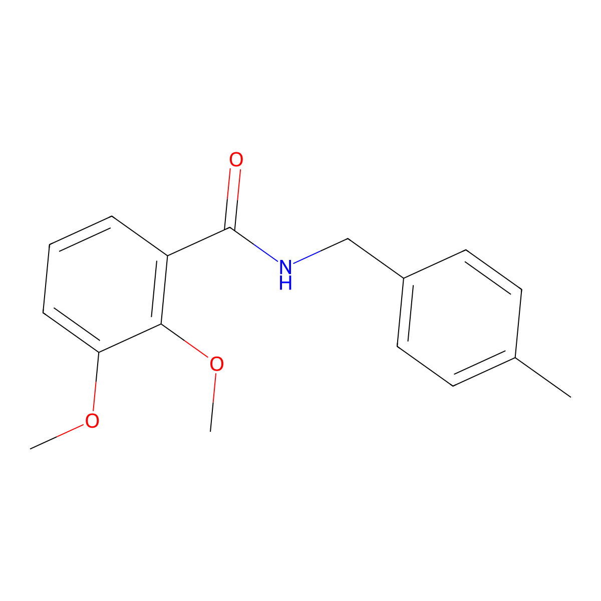 2,3-dimethoxy-N-(4-methylbenzyl)benzamide molecular structure, CAS 695176-45-5