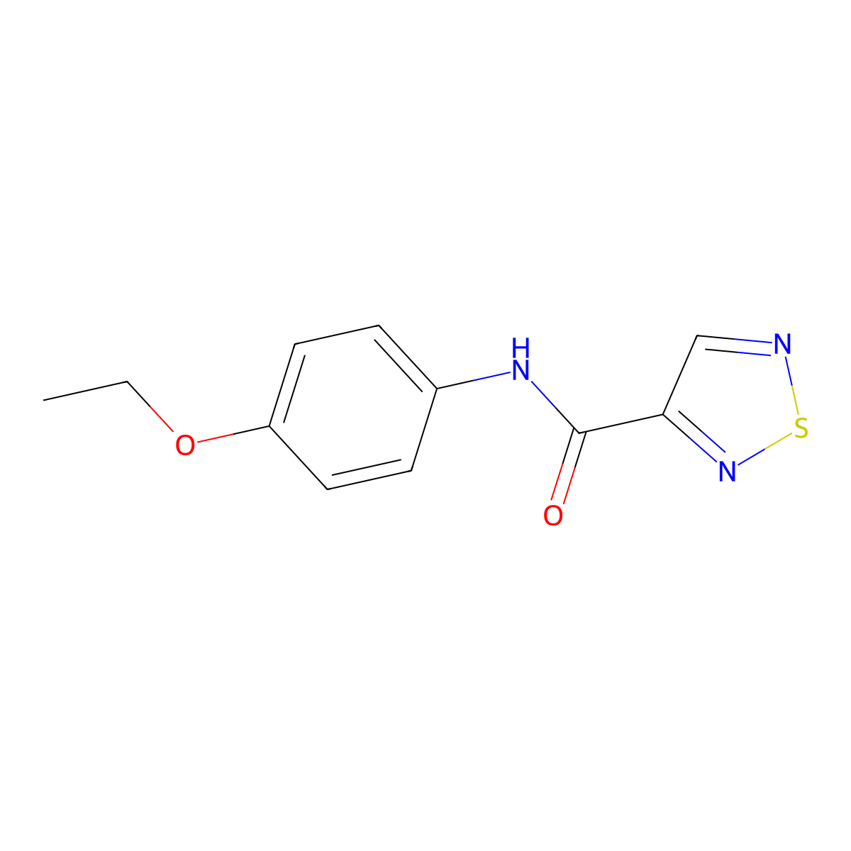 N-(4-ethoxyphenyl)-1,2,5-thiadiazole-3-carboxamide molecular structure, CAS 695176-66-0