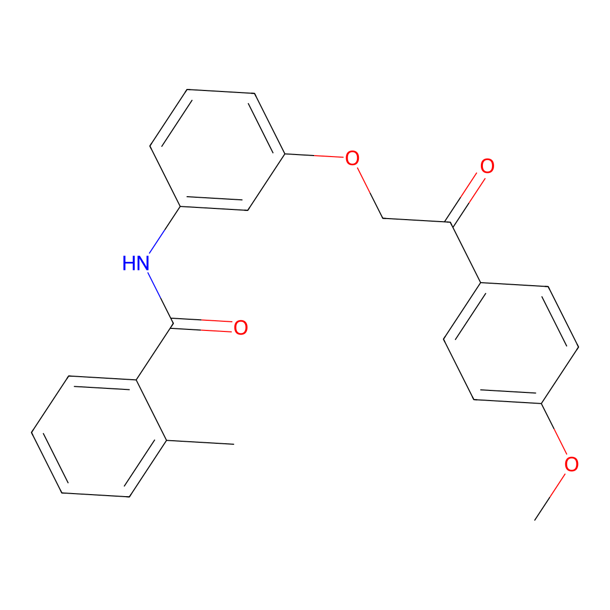 N-[3-[2-(4-methoxyphenyl)-2-oxoethoxy]phenyl]-2-methylbenzamide molecular structure, CAS 695176-87-5