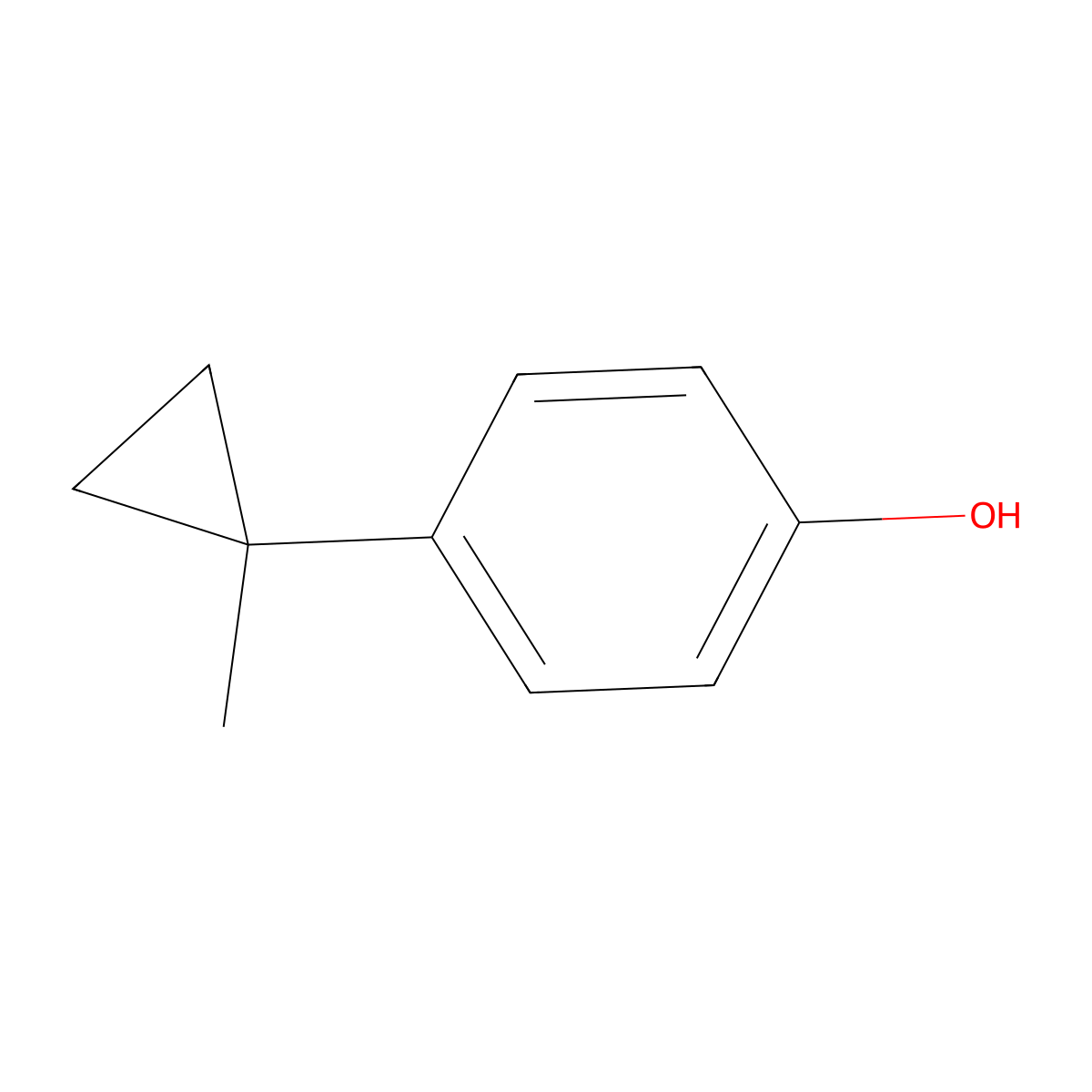4-(1-Methylcyclopropyl)phenol molecular structure, CAS 695178-86-0
