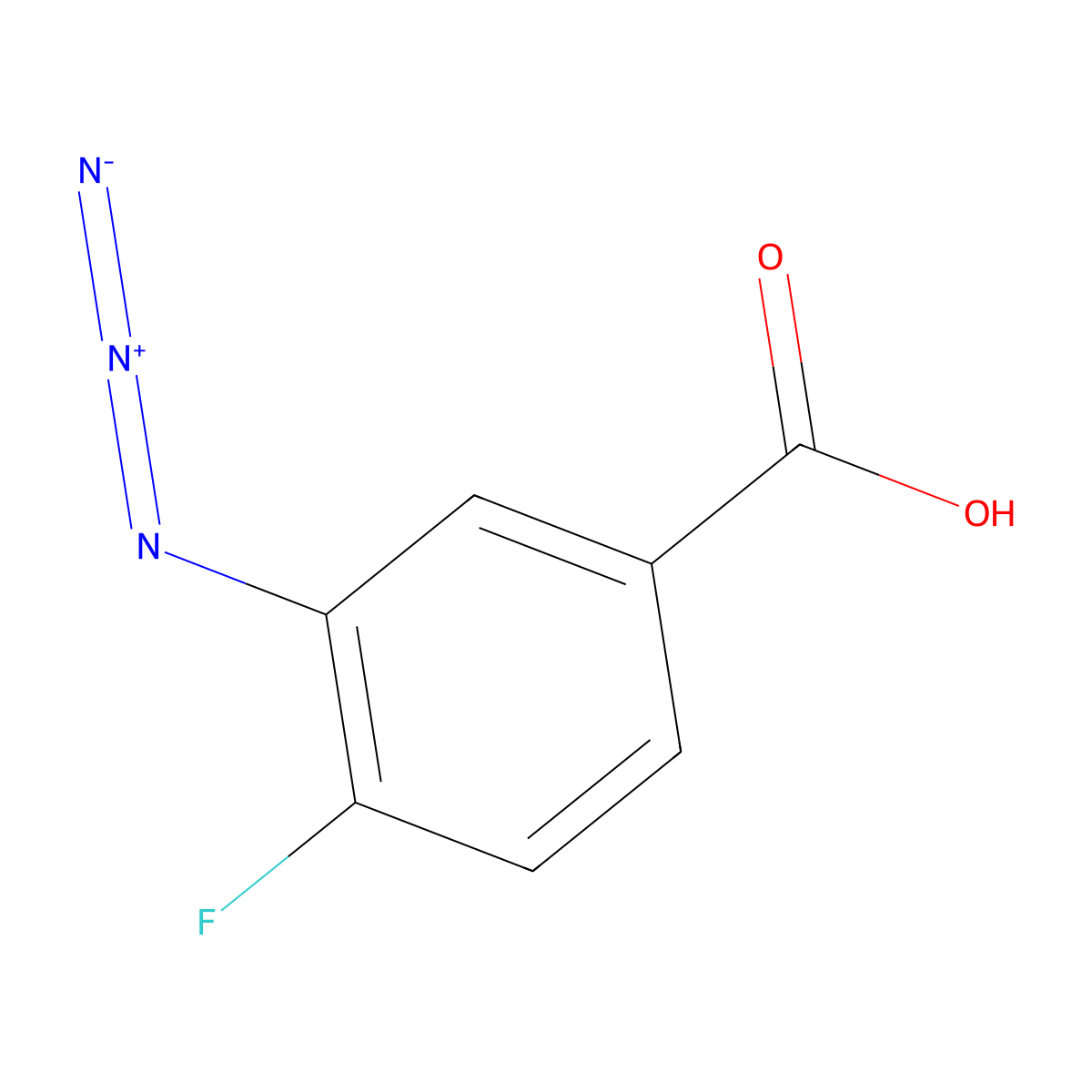 3-Azido-4-fluorobenzoic acid molecular structure, CAS 695178-89-3