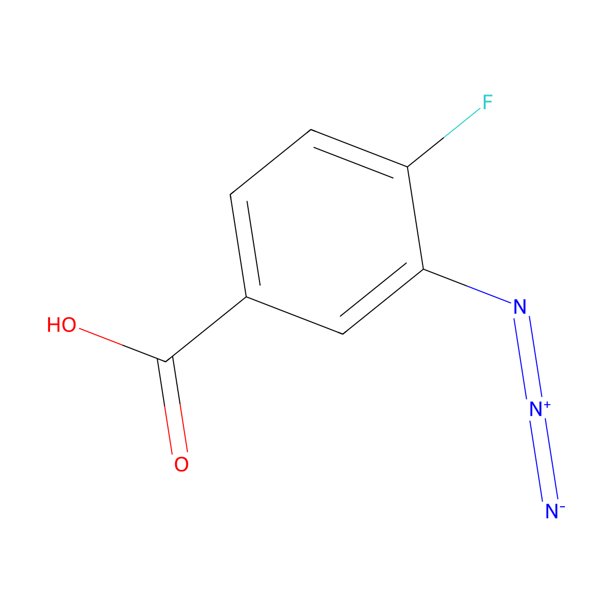 3-Azido-4-fluorobenzoic acid molecular structure, CAS 695178-89-3