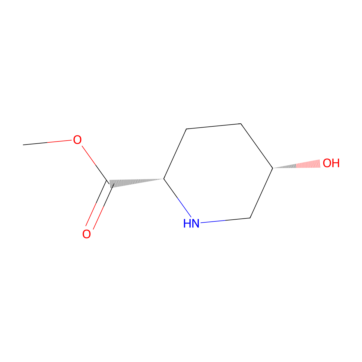 (2S,5S)-Methyl 5-hydroxypiperidine-2-carboxylate molecular structure, CAS 695183-75-6