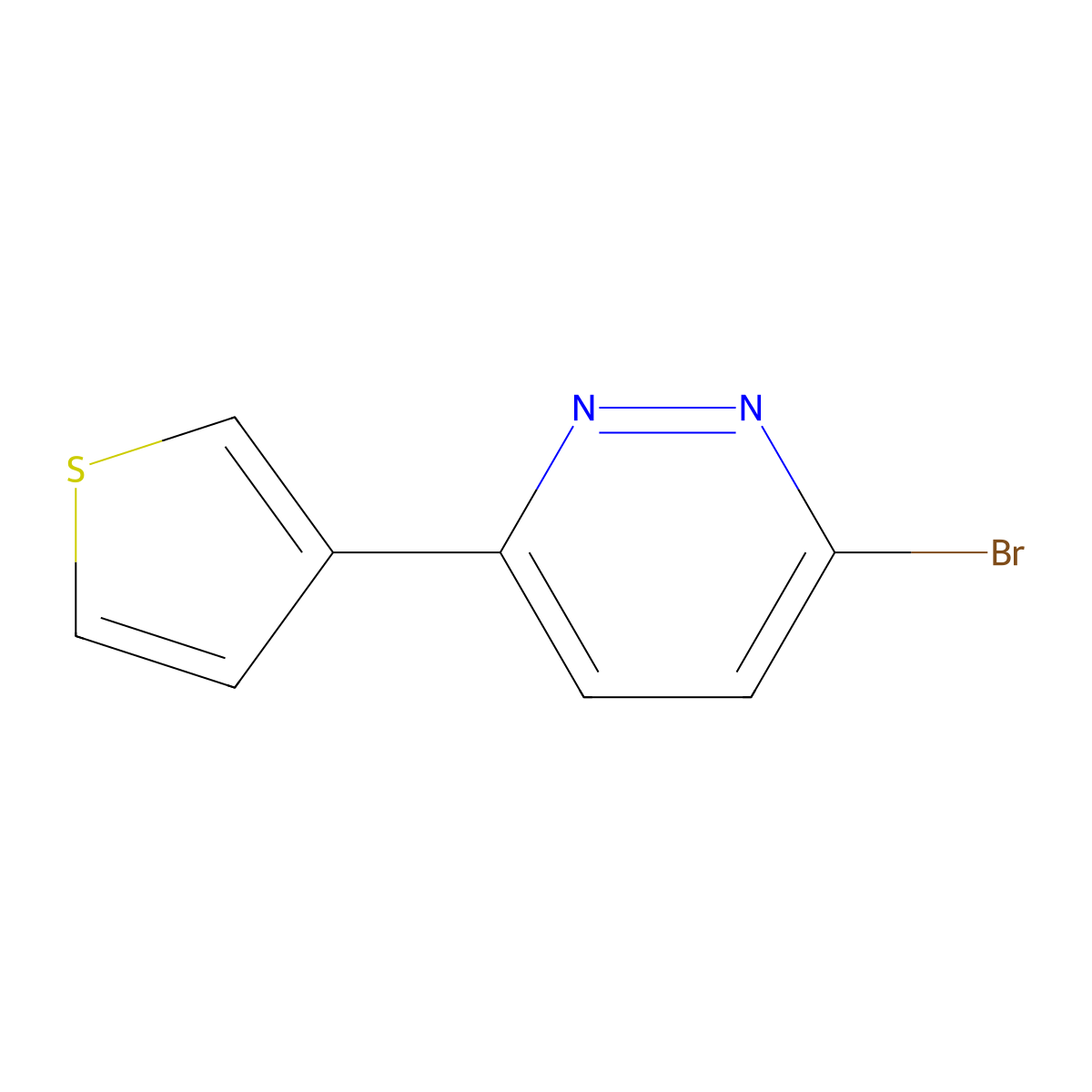 3-Bromo-6-thien-3-yl-pyridazine molecular structure, CAS 695184-03-3