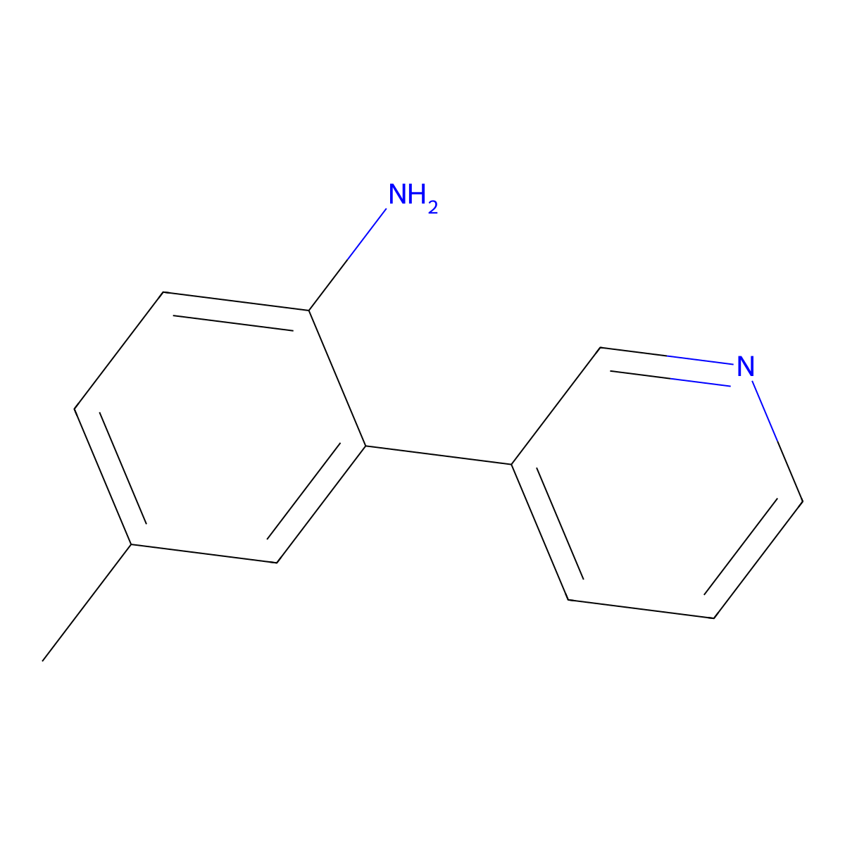 4-Methyl-2-(pyridin-3-yl)aniline molecular structure, CAS 695185-44-5