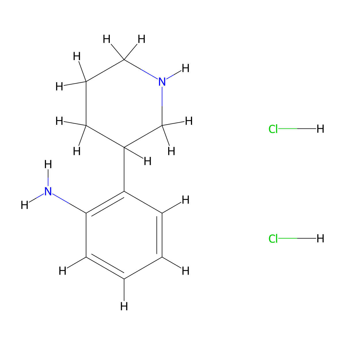 2-(Piperidin-3-yl)aniline dihydrochloride molecular structure, CAS 695185-50-3