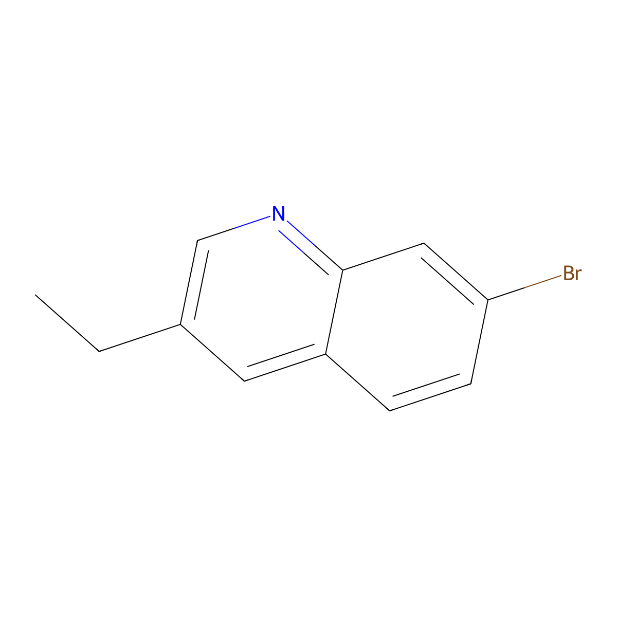 7-Bromo-3-ethylquinoline molecular structure, CAS 695185-62-7