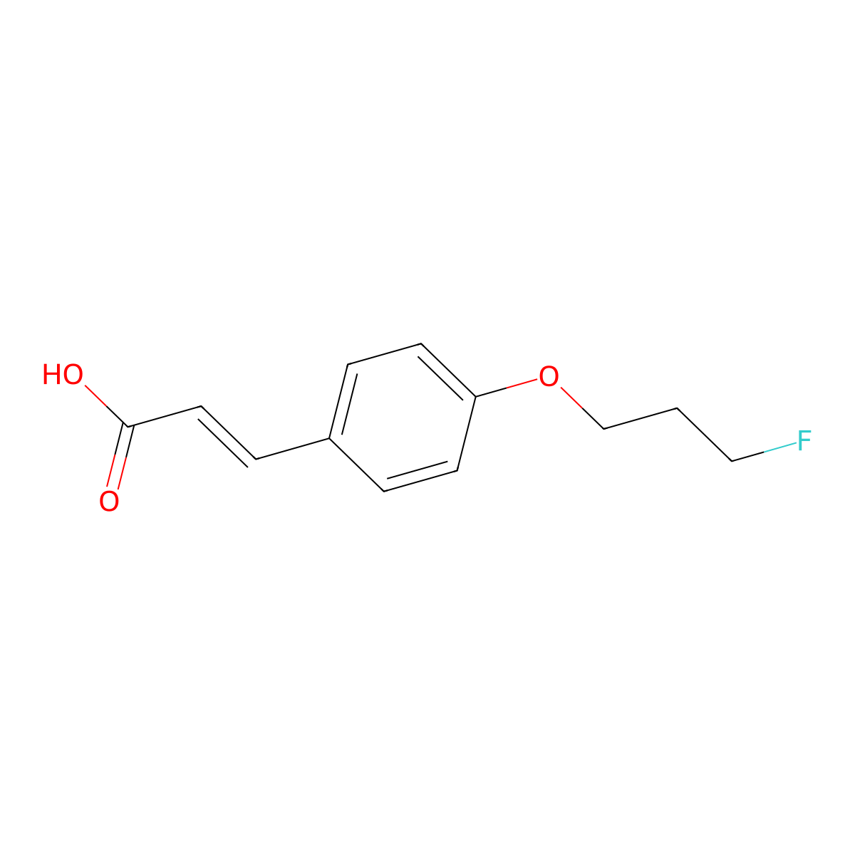 3-[4-(3-Fluoropropoxy)phenyl]acrylic acid molecular structure, CAS 695186-85-7