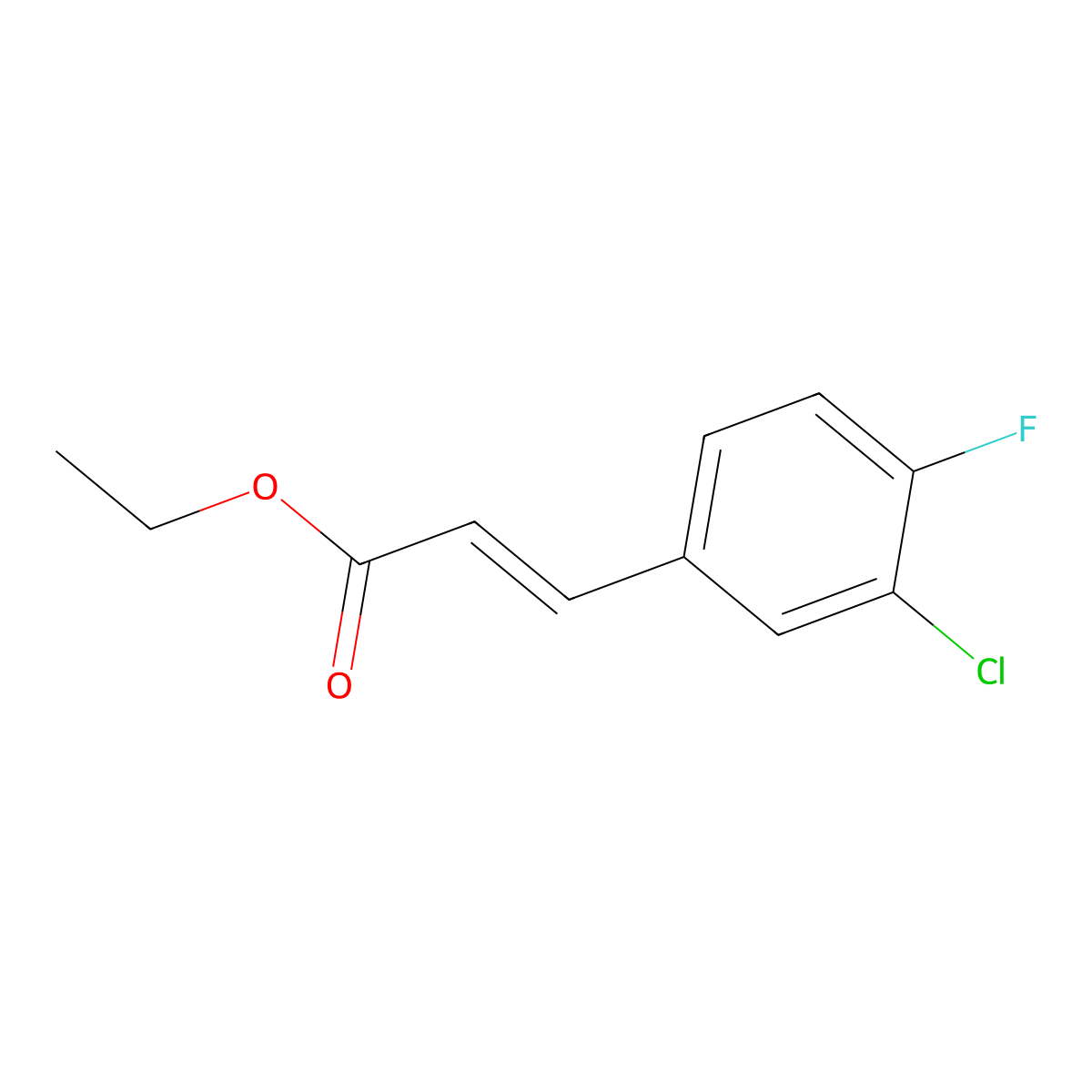 Ethyl 3-Chloro4-fluorocinnamate molecular structure, CAS 695187-10-1