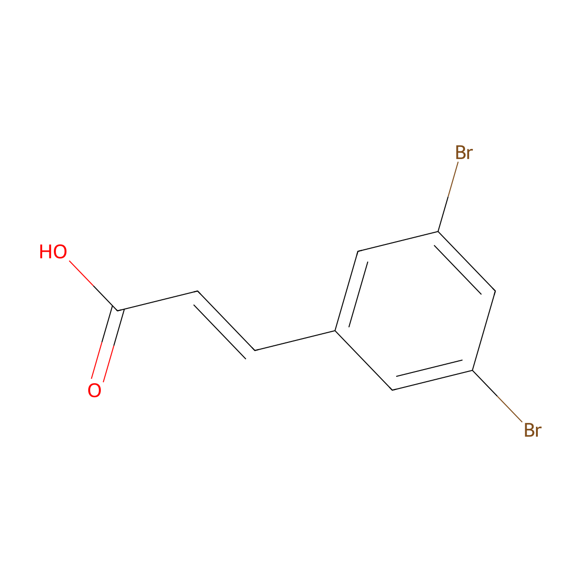 (2E)-3-(3,5-Dibromophenyl)prop-2-enoic acid molecular structure, CAS 695187-22-5
