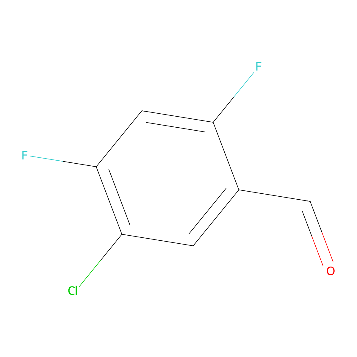 5-Chloro-2,4-difluorobenzaldehyde molecular structure, CAS 695187-29-2
