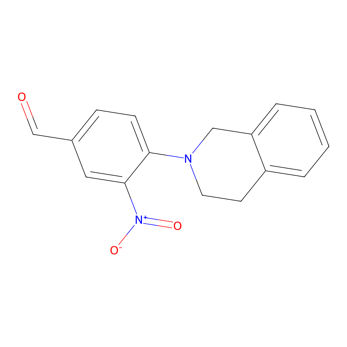 4-(3,4-dihydroisoquinolin-2(1H)-yl)-3-nitrobenzaldehyde molecular structure, CAS 695191-67-4