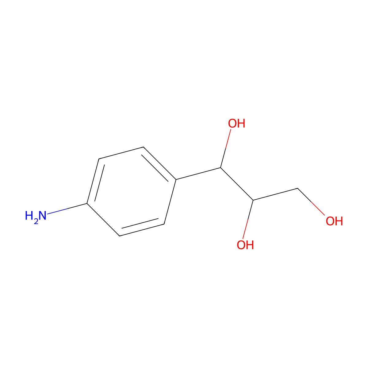 1-(4-Aminophenyl)propane-1,2,3-triol molecular structure, CAS 695191-72-1