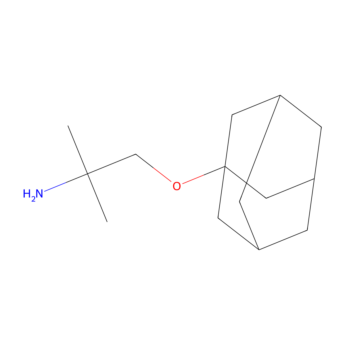2-(Adamantan-1-yloxy)-1,1-dimethyl-ethylamine molecular structure, CAS 695191-74-3