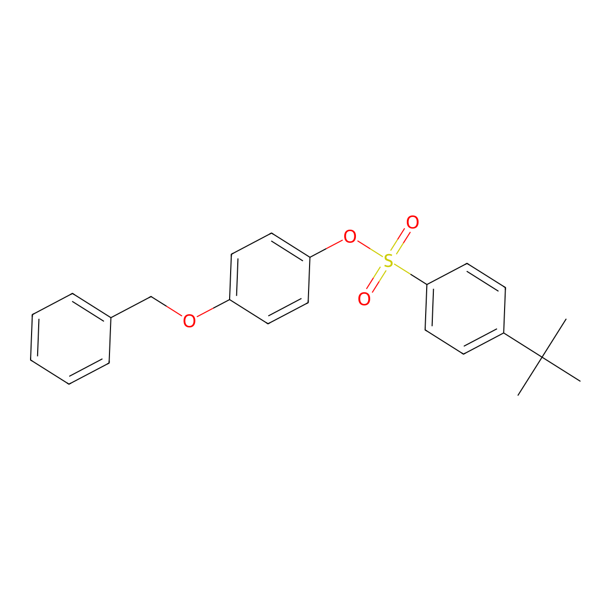 4-(Benzyloxy)phenyl 4-tert-butylbenzenesulfonate molecular structure, CAS 695192-43-9