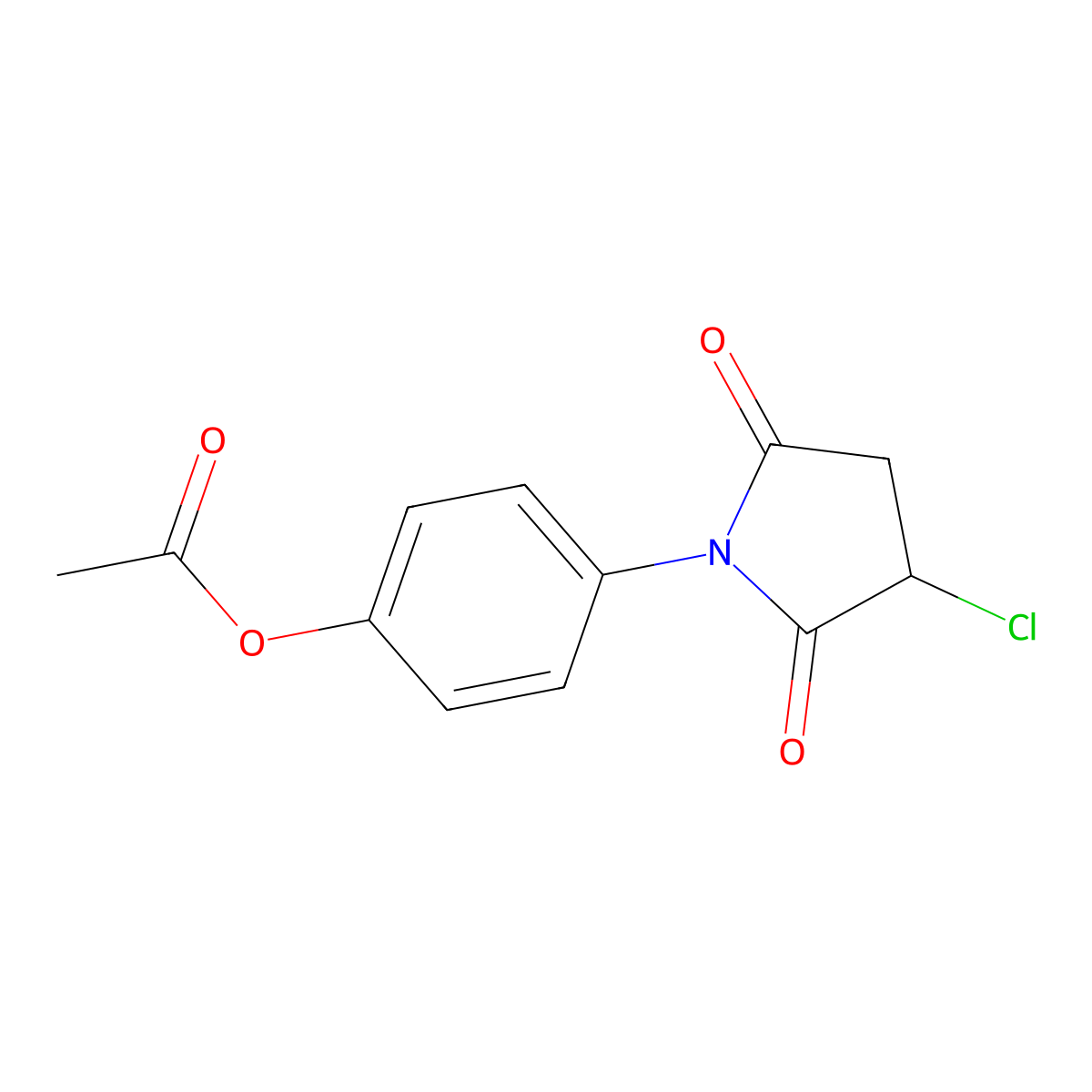 4-(3-Chloro-2,5-dioxopyrrolidin-1-yl)phenyl acetate molecular structure, CAS 695192-83-7