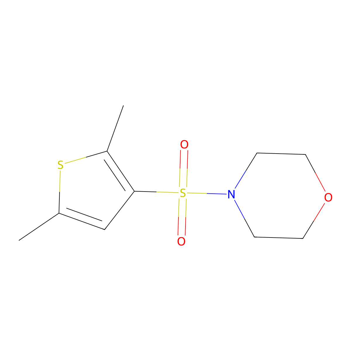 4-(2,5-Dimethylthiophen-3-yl)sulfonylmorpholine molecular structure, CAS 695195-94-9