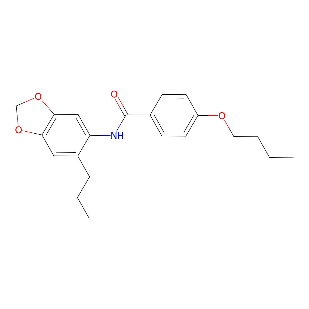 4-butoxy-N-(6-propyl-1,3-benzodioxol-5-yl)benzamide molecular structure, CAS 695197-87-6