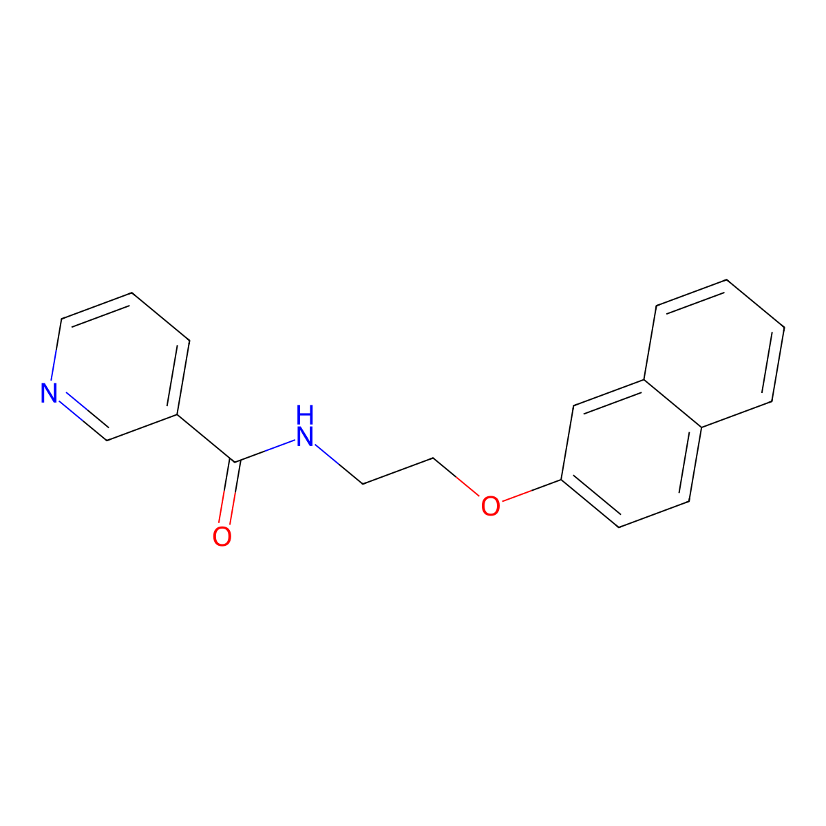 N-(2-naphthalen-2-yloxyethyl)pyridine-3-carboxamide molecular structure, CAS 695197-90-1