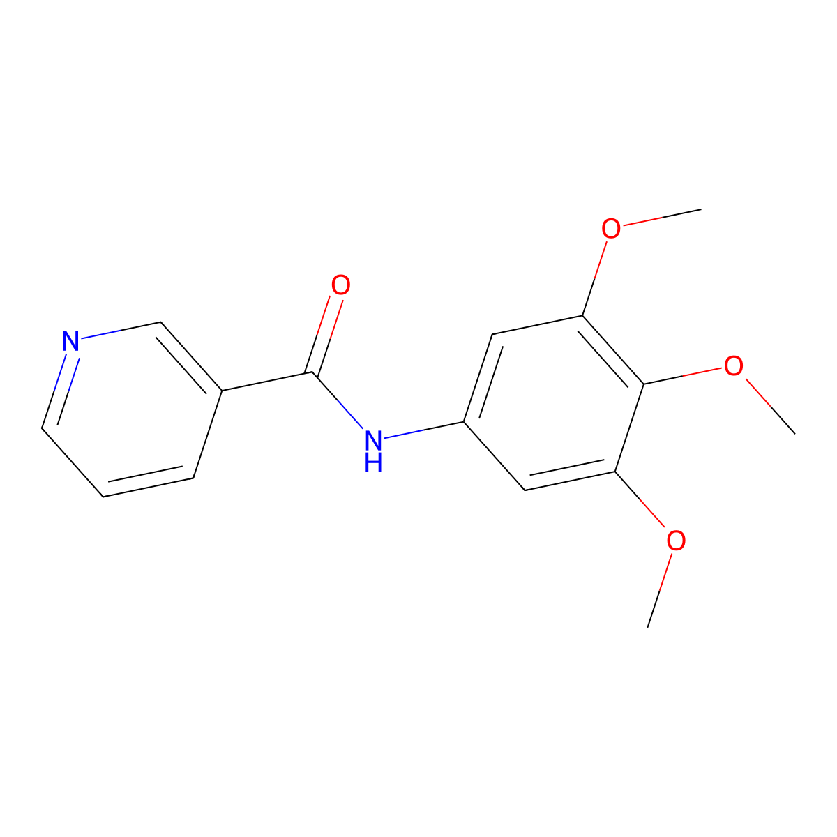 N-(3,4,5-trimethoxyphenyl)pyridine-3-carboxamide molecular structure, CAS 695197-92-3