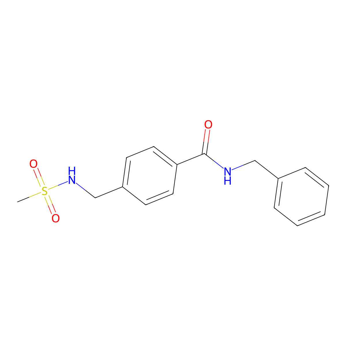 N-benzyl-4-(methanesulfonamidomethyl)benzamide molecular structure, CAS 695198-10-8