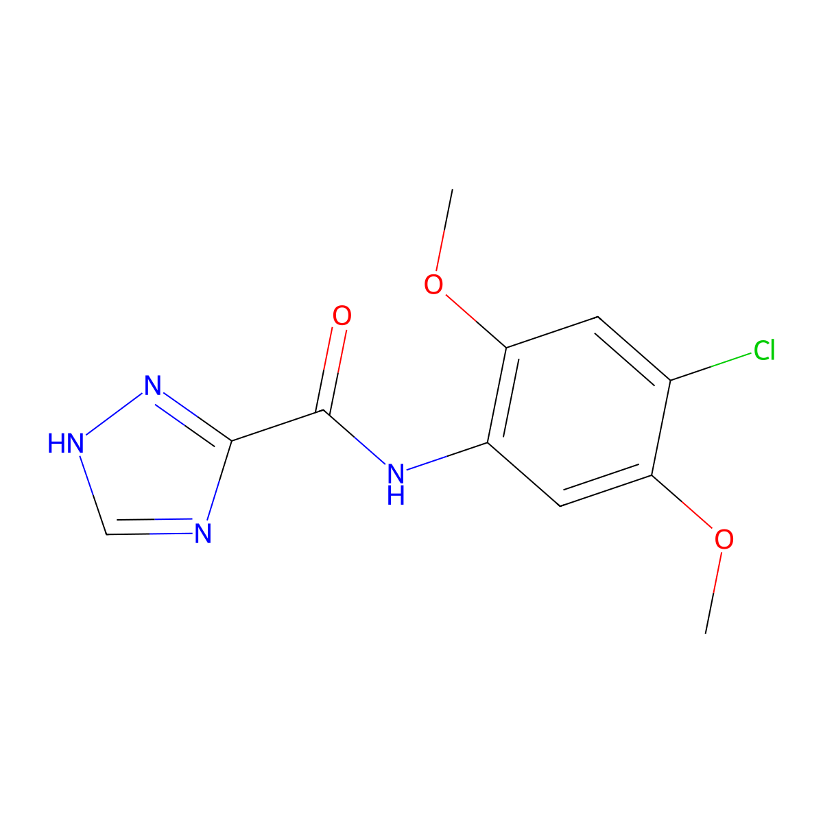 N-(4-chloro-2,5-dimethoxyphenyl)-1H-1,2,4-triazole-3-carboxamide molecular structure, CAS 695198-25-5
