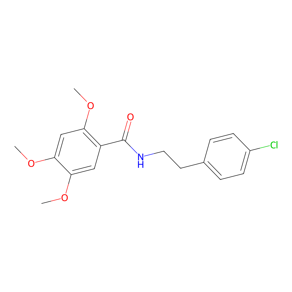N-[2-(4-chlorophenyl)ethyl]-2,4,5-trimethoxybenzamide molecular structure, CAS 695198-53-9